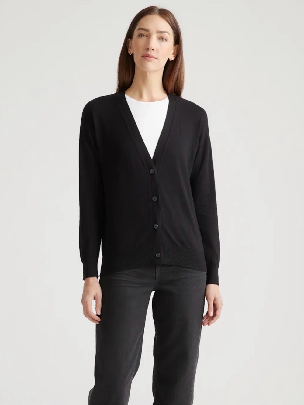 Quince Lightweight Cotton Cashmere Cardigan